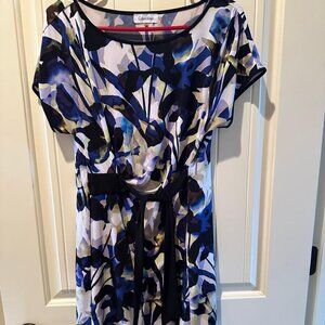 LIGHTLY USED Women's Calvin Klein Dress Floral Size M Medium